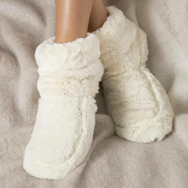 Cozy Microwaveable Boots - White