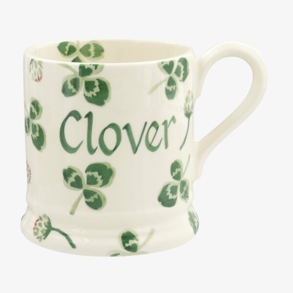 Personalised Clover Flower 1/2 Pint Mug