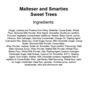 Personalised Malteser & Smarties Sweet Tree