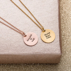 Personalised Message Disc Necklace