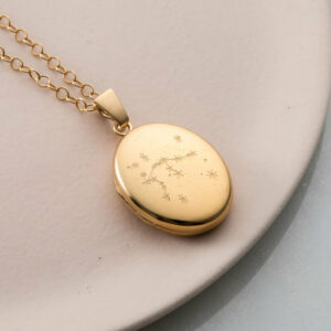 Personalised Zodiac Constellation Locket Necklace