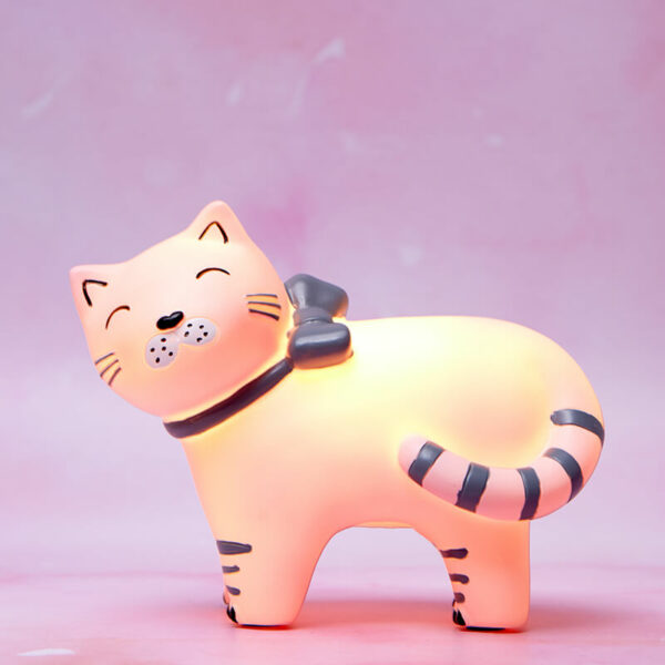 LED Cat Lamp With Bow