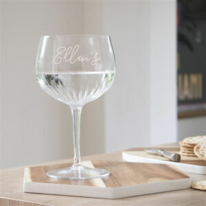 Personalised Crystal Cut Gin Goblet Glass