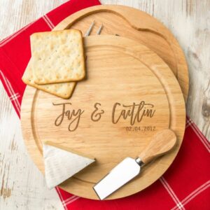 Personalised Date Cheese Board Set