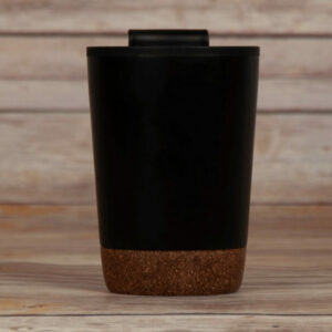 Personalised Black Cork Coffee Tumbler