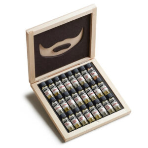 Wooden 24 Beard Oil Sampler Box Set