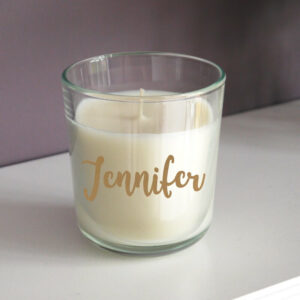 Personalised Gold Name Scented Candle