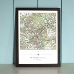 Personalised My Home is Here Wall Map