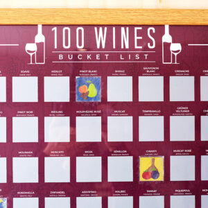 100 Wines Scratch Off Poster