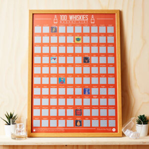 100 Whiskys Scratch Off Poster