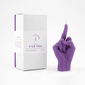 Purple Middle Finger Candle Hand