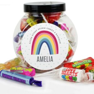 Personalised Rainbow Sweetie Jar
