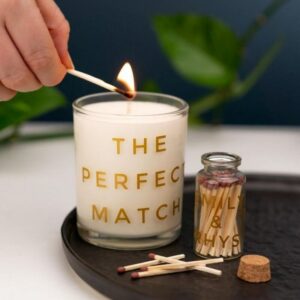 Personalised Perfect Match Candle Set