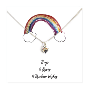Heart Necklace On Rainbow Card