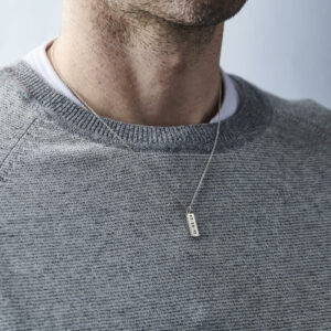 Personalised Men’s Silver Tag Necklace