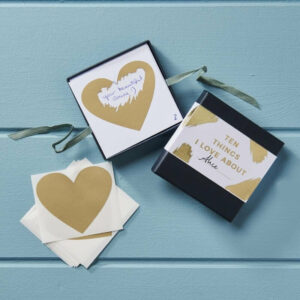 Personalised '10 Things I Love' Scratch Card Set