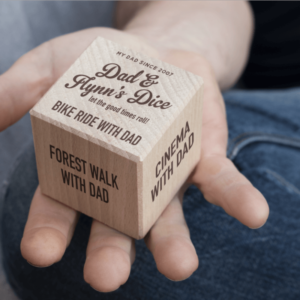 Personalised Wooden Dad Dice