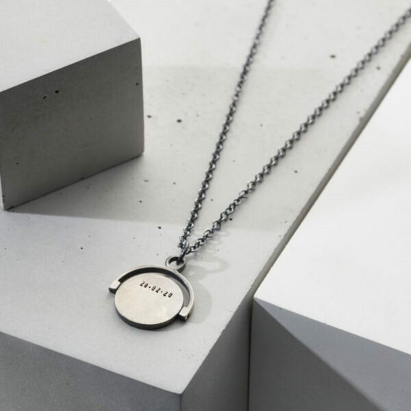 Personalised Men's Spinner Disc Necklace