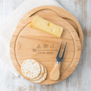 Personalised Anniversary Cheese Board Set
