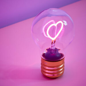 Cordless Heart Rechargeable Light Bulb Lamp