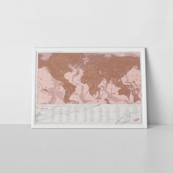 Scratch Map Rose Gold Travel Edition