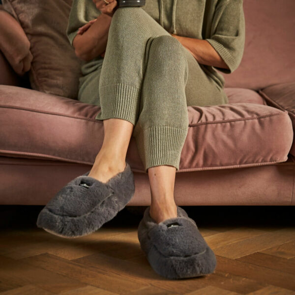 Luxury Microwavable Slippers - Grey