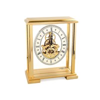 London Clock Gold Tone Skeleton Mantel Clock - C1793