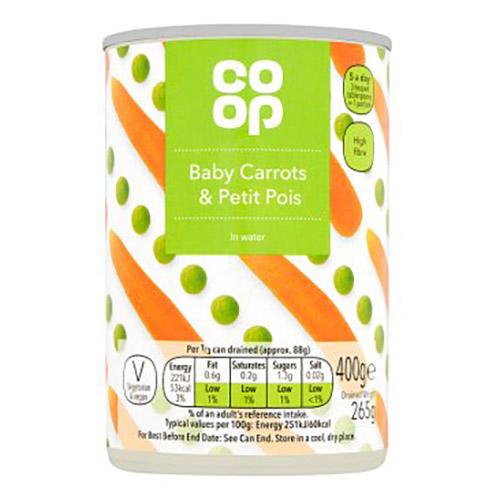 Co Op Petit Pois and Baby Carrot In Water
