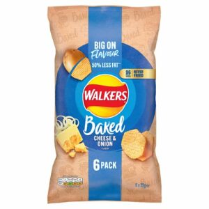 Walkers Baked Cheese and Onion Crisps 6 Pack