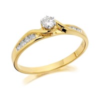 9ct Gold Diamond Twist Ring - 30pts - EXCLUSIVE - D5208-J