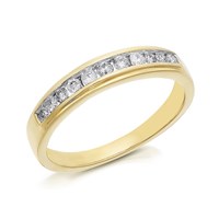 9ct Gold Diamond Half Eternity Ring - 1/4ct - EXCLUSIVE - D8071-J