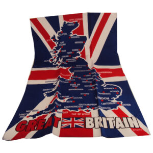 Great Britain Map Tea Towel