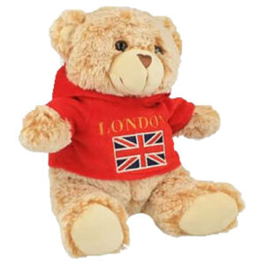 London Union Jack Fleece Hoodie Soft Toy Bear 15cm