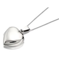 Silver Heart Locket And Chain - F4315