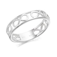 Silver Infinity Band Ring - F5402-M