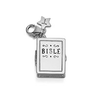 Tingle SCH48 Silver Enamel Bible Charm - F8264