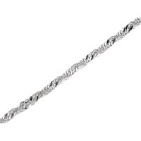 Silver 4mm Wide Singapore Chain - 18in - F8872