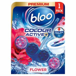 Bloo Blue Active Fresh Flowers Toilet Rim Block Freshner