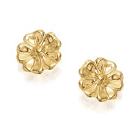 9ct Gold Flower Stud Earrings - 6.5mm - G0142