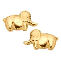 9ct Gold Elephant Stud Earrings - 7mm - G0331