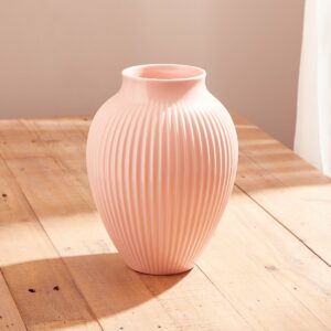 Grooved Pink Olpe Vase