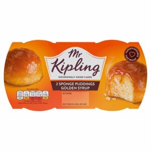Mr Kipling Exceedingly Good Puddings 2 Pack Golden Syrup