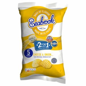 Seabrook Cheese & Onion Crisps 5 Pack
