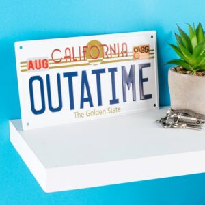Back To The Future Replica Outatime Numberplate Tin Sign