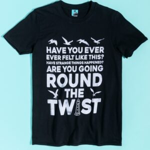 Classic Round The Twist Theme Tune Black T-Shirt