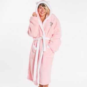 Disney Aristocats Marie Hooded Pink Bath Robe with 3D Ears