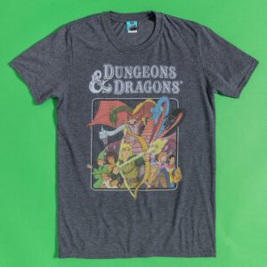 Dungeons And Dragons Cartoon Navy Marl T-Shirt