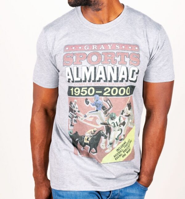 Women's Back to the Future Sports Almanac Grey Marl Fitted T-Shirt