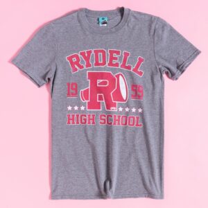 Men's Grease Rydell High School Athletic Grey Marl T-Shirt