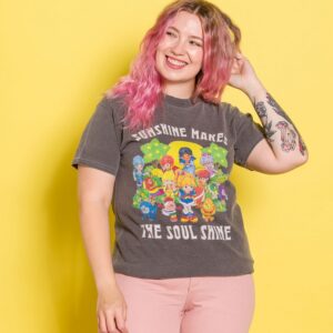 Rainbow Brite Sunshine Makes The Soul Shine Charcoal Vintage Wash T-Shirt